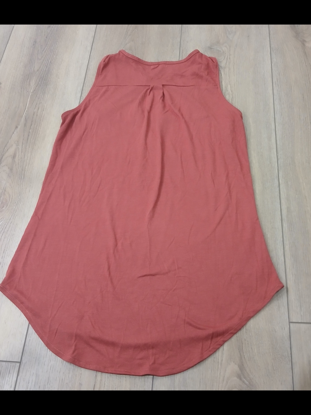 Ardene Sleeveless Blouse Medium Rust Zip Front Pocket Tank Top Casual Summer - Picture 6 of 8